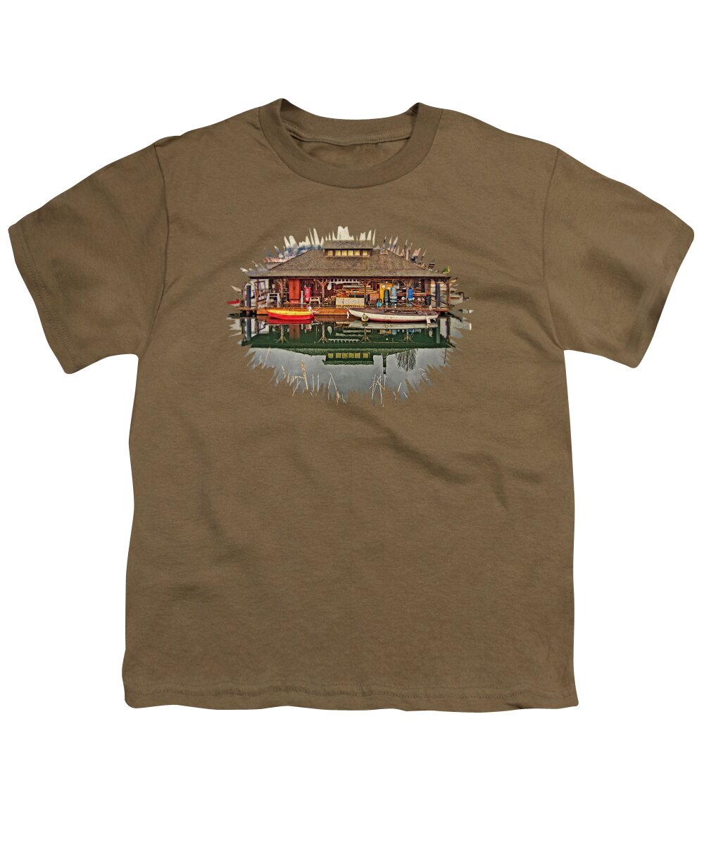 Hdr Youth T-Shirt featuring the photograph Center For Wooden Boats #1 by Thom Zehrfeld
