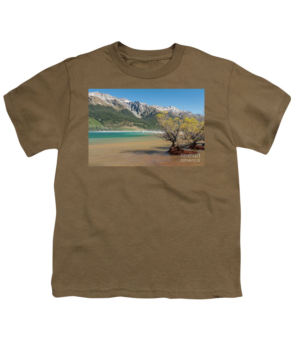 Landscape Youth T-Shirt featuring the photograph Lake Wakatipu by Werner Padarin