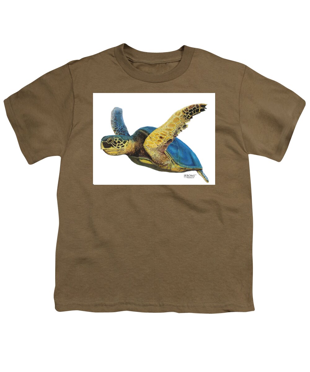 Stingray Youth T-Shirt featuring the painting Las Tortugas 3 by Jerome Wilson