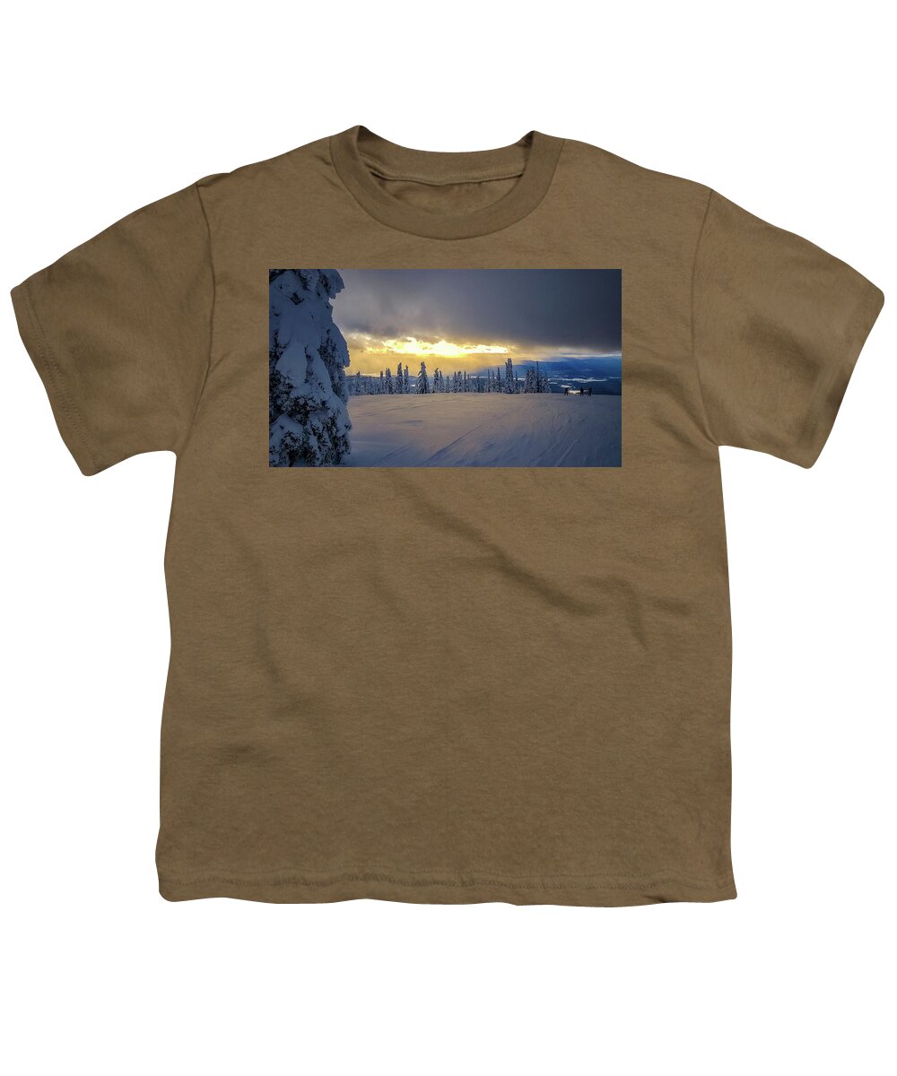 Montana Youth T-Shirt featuring the photograph Last run by Thomas Nay