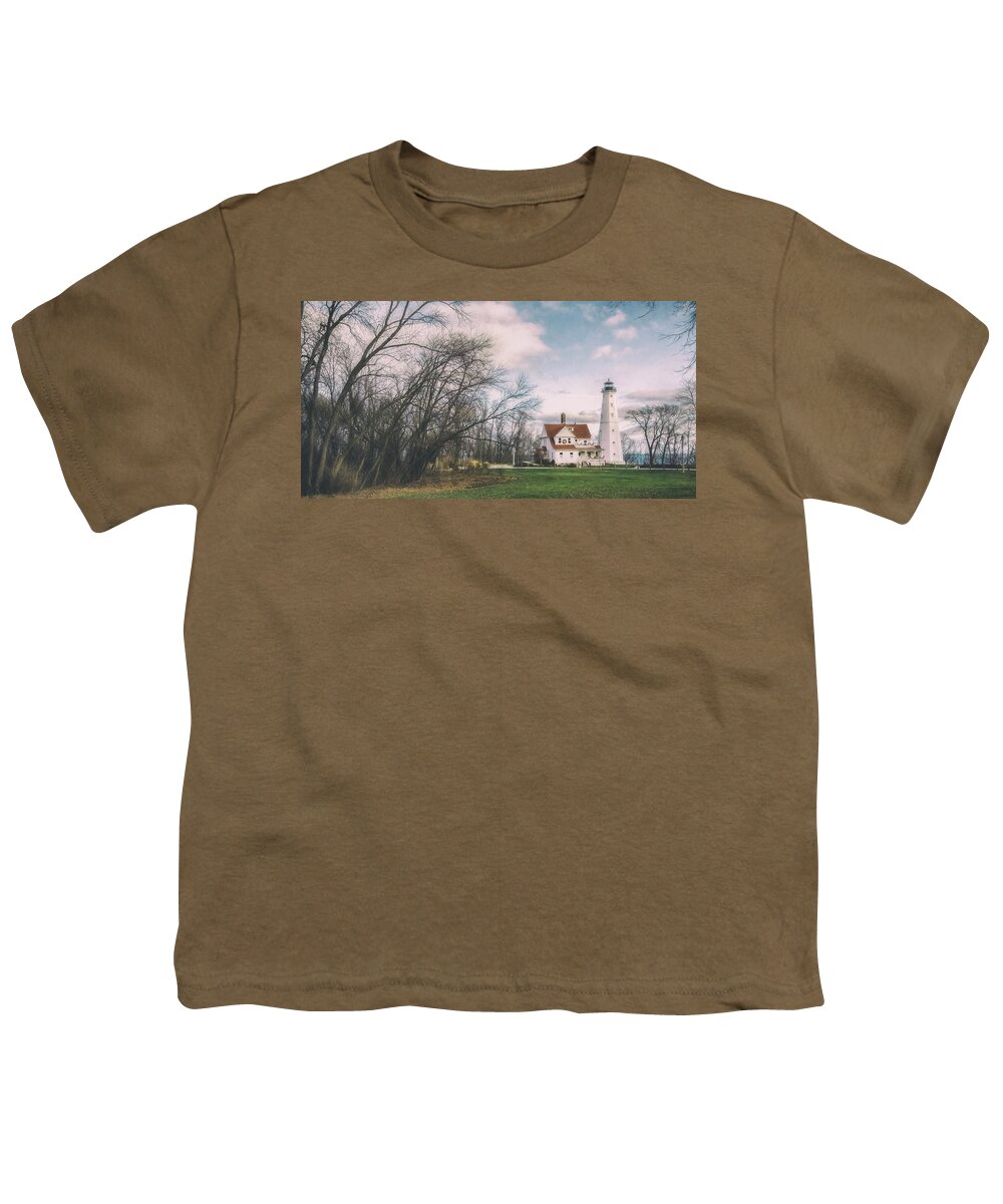 Scott Norris Photography Youth T-Shirt featuring the photograph Late Afternoon at the Lighthouse by Scott Norris