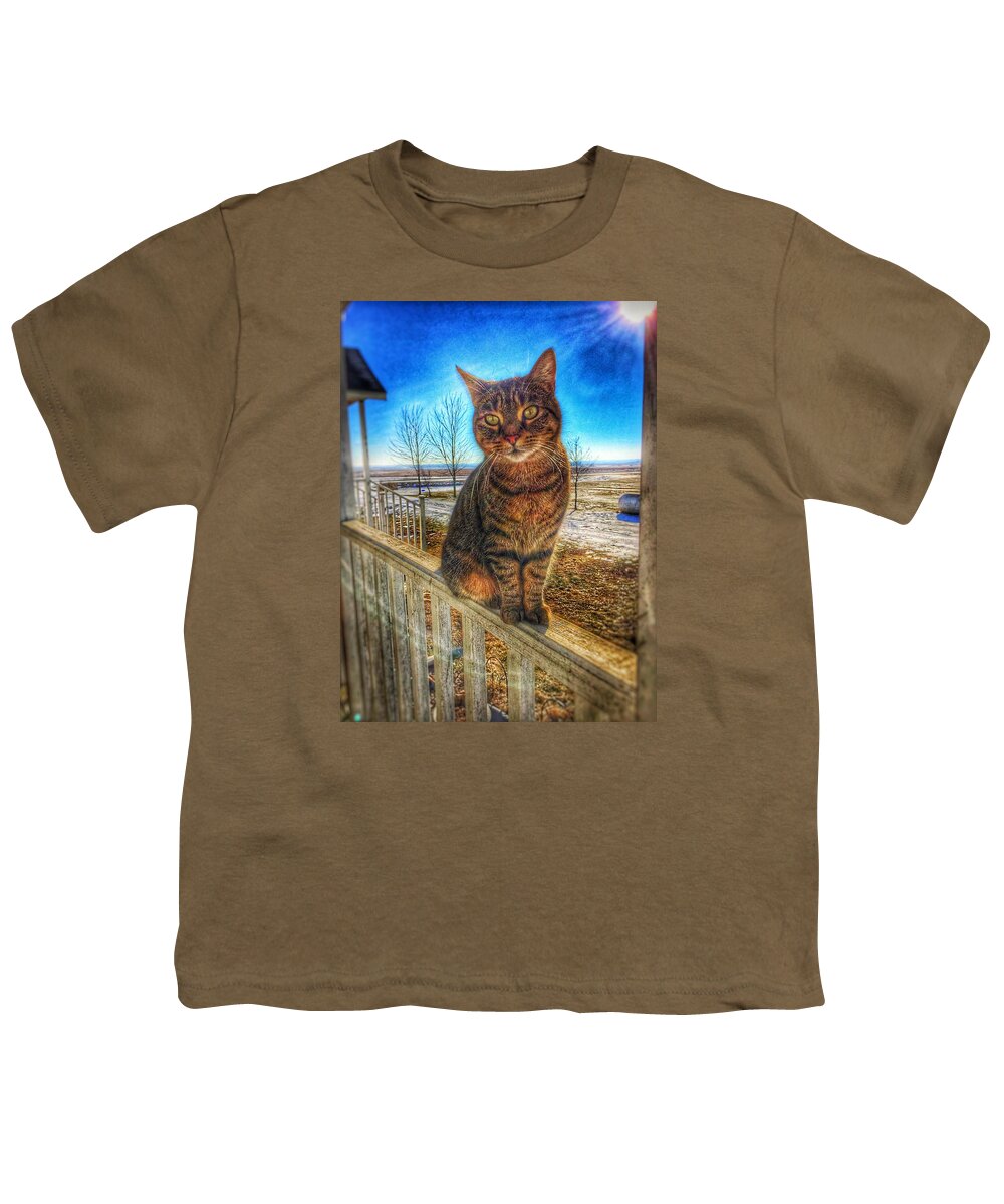 Tabby Youth T-Shirt featuring the photograph Lily of the Farm by Jame Hayes