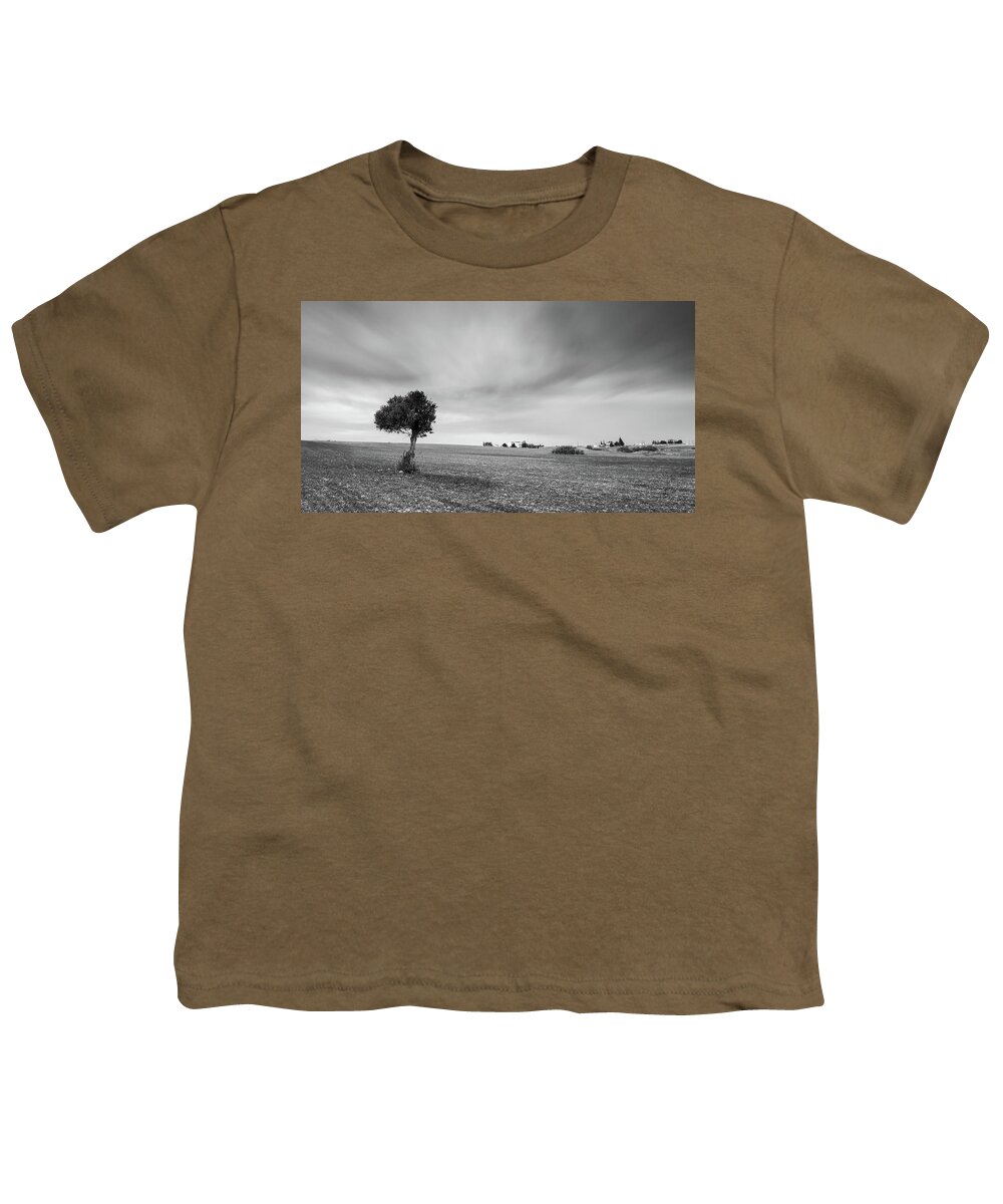 Olive Tree Youth T-Shirt featuring the photograph Lonely Olive tree by Michalakis Ppalis