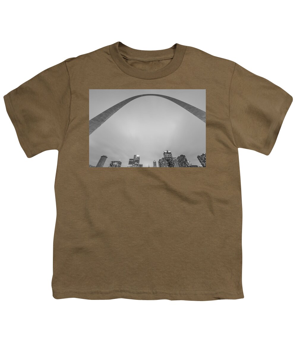 Arch Youth T-Shirt featuring the photograph Looking up to the Gateway Arch by John McGraw