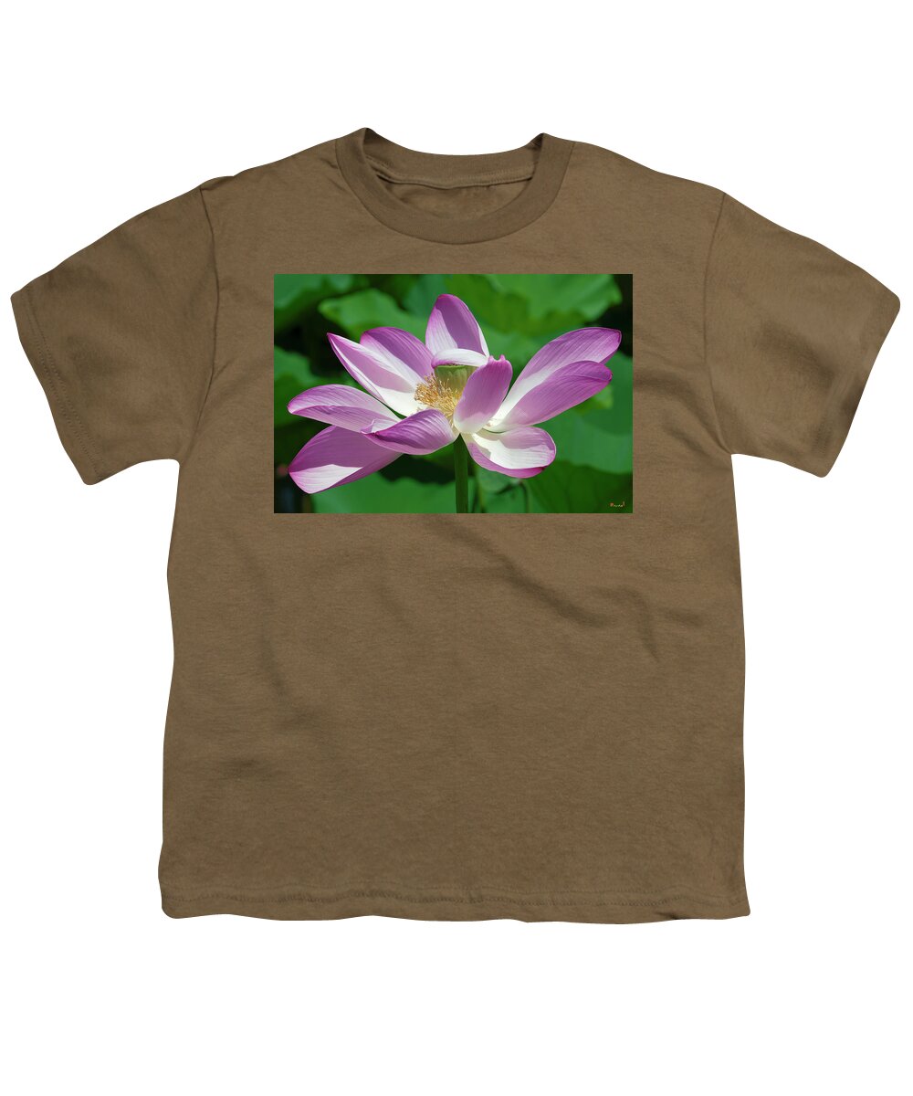Lotus Youth T-Shirt featuring the photograph Lotus--Center of Being--Protective Covering i DL0087 by Gerry Gantt