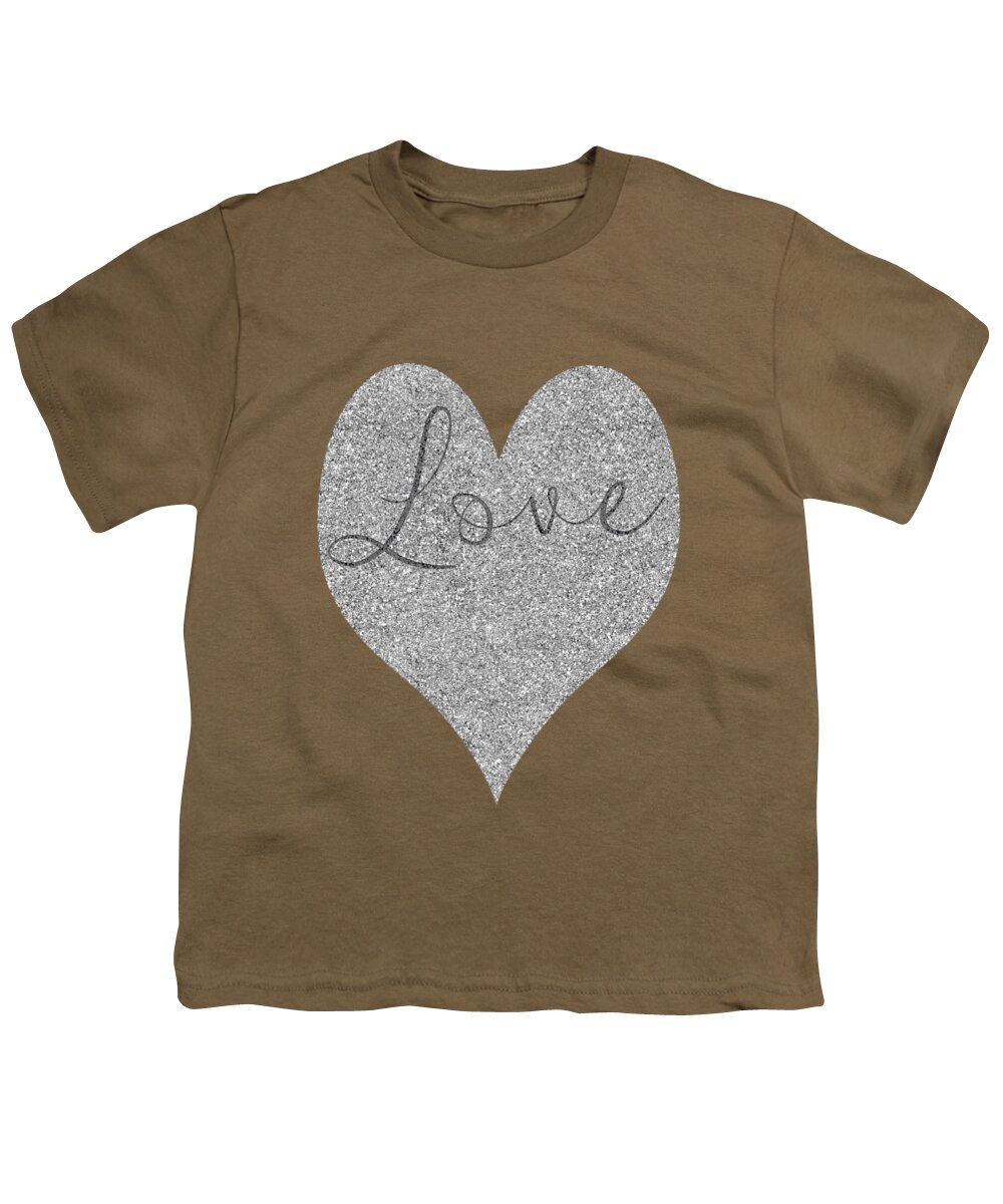 Clare Bambers Youth T-Shirt featuring the photograph Love Heart Glitter by Clare Bambers