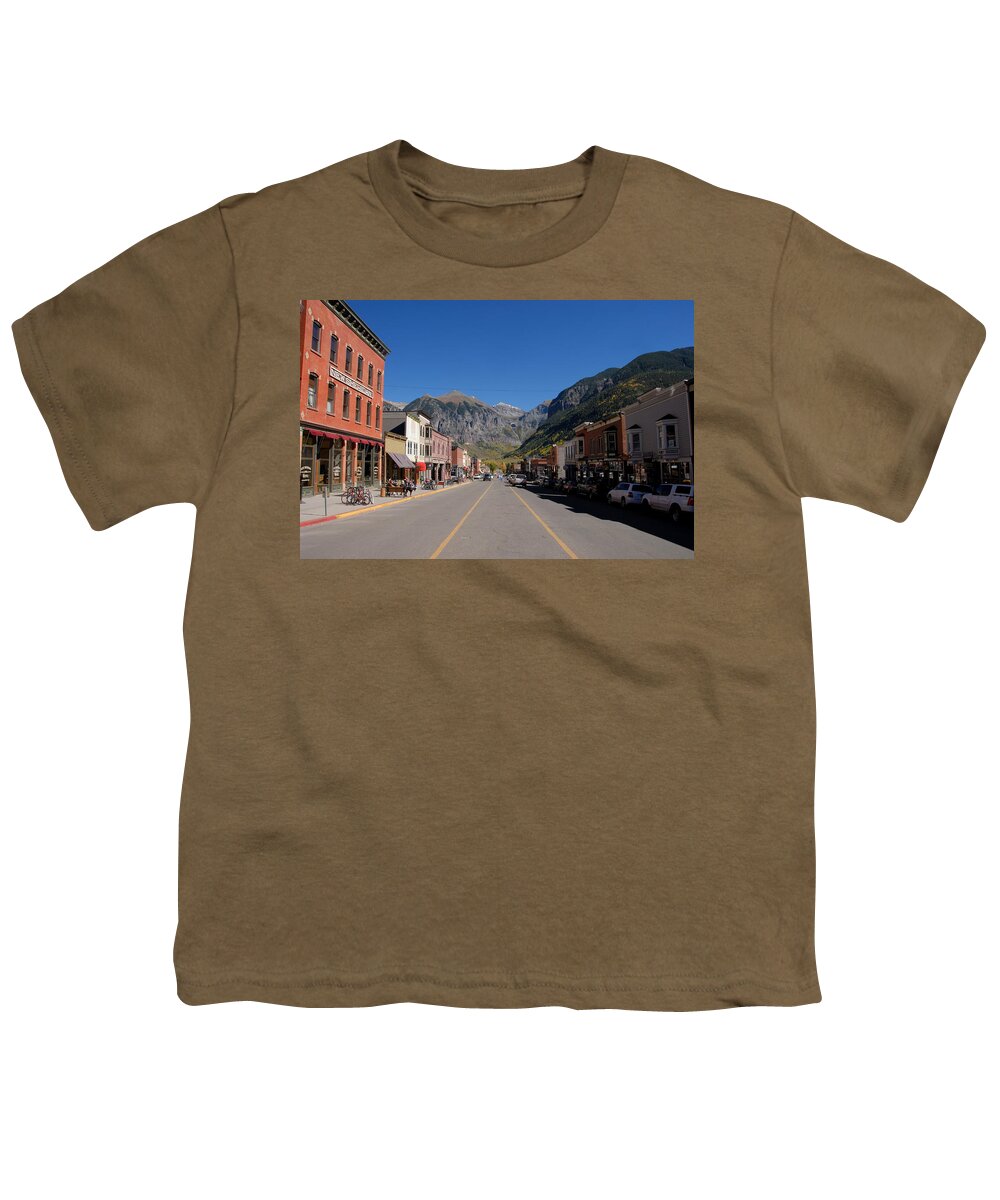 Fine Art Photography Youth T-Shirt featuring the photograph Main Street Telluride by David Lee Thompson