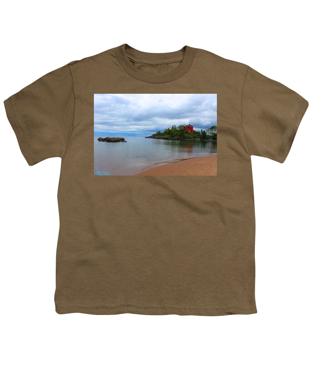 Michigan Youth T-Shirt featuring the photograph Marquette Harbor Lighthouse by Michael Rucker