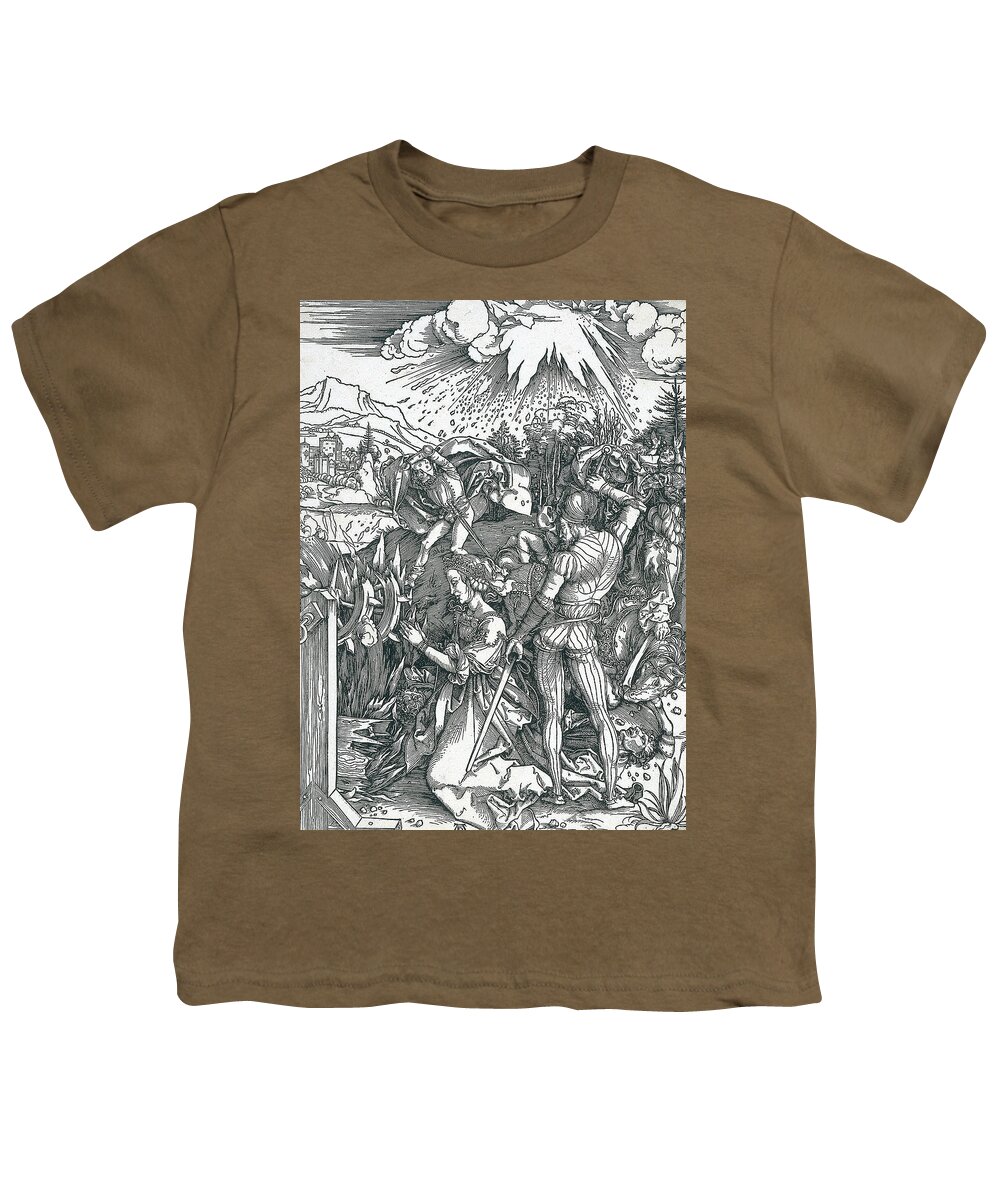 Albrecht Durer Youth T-Shirt featuring the relief Martyrdom of Saint Catherine by Albrecht Durer