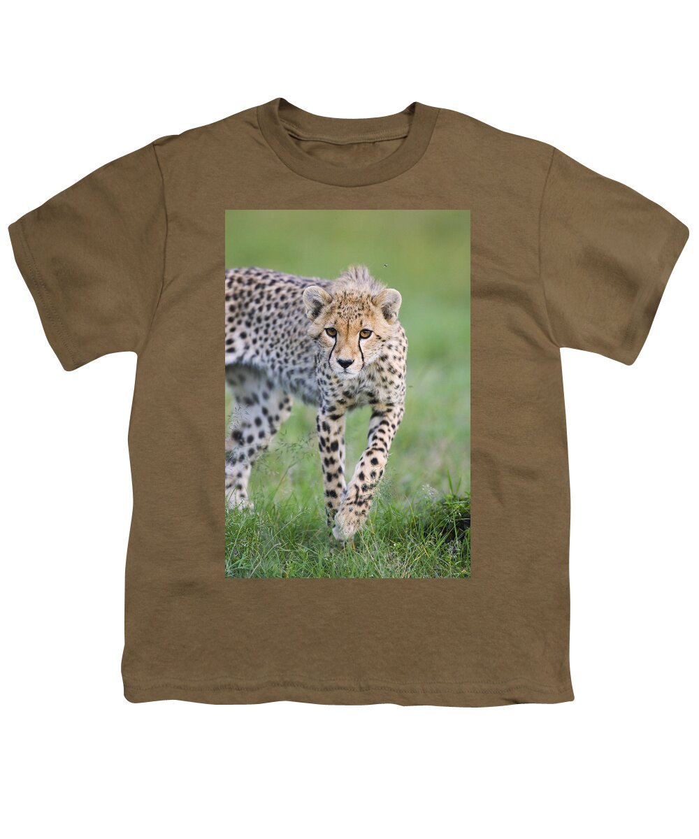 00761688 Youth T-Shirt featuring the photograph Masai Mara Cheetah Cub by Suzi Eszterhas