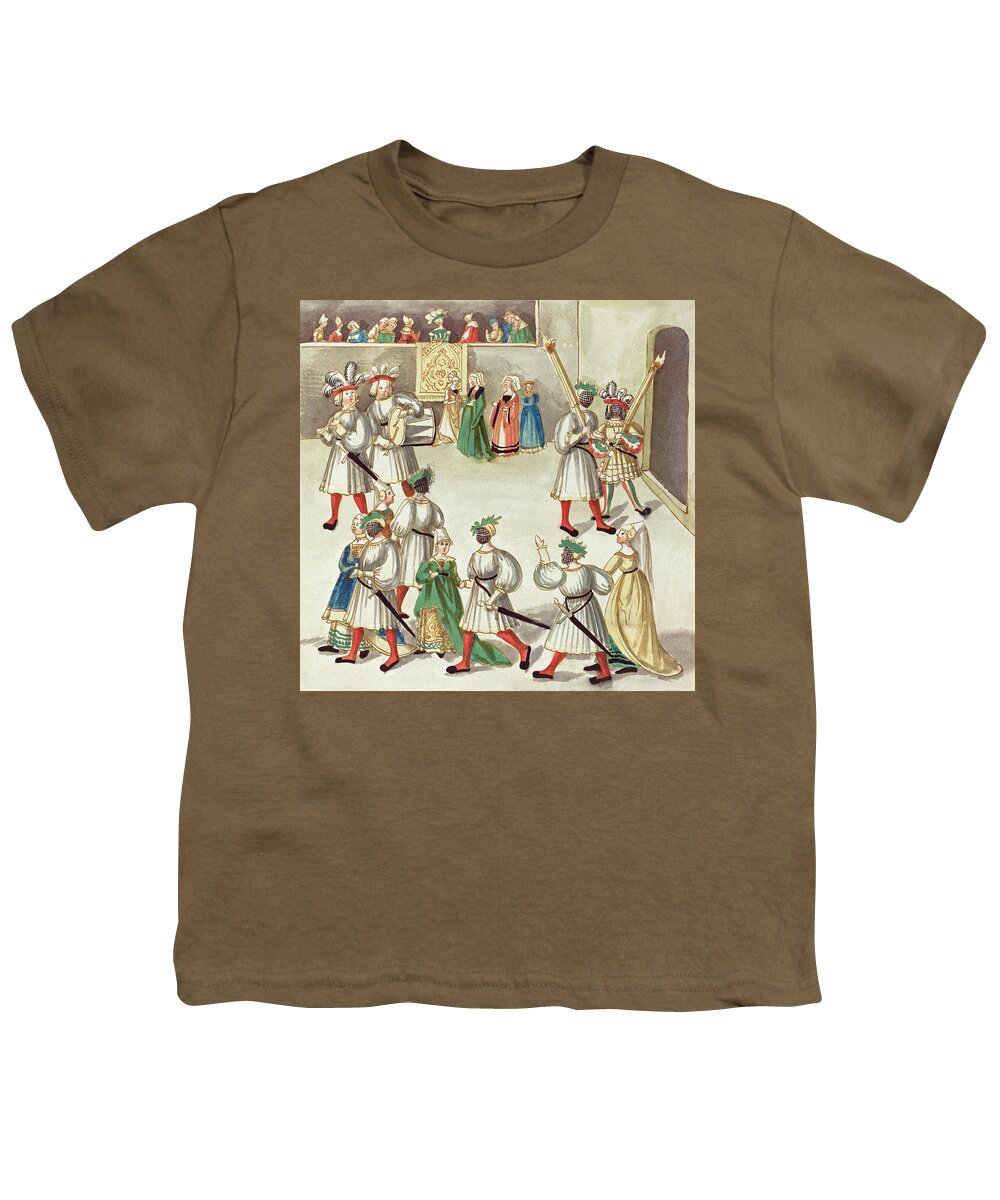 German Artist Youth T-Shirt featuring the painting Masquerade #18 by German 16th Century