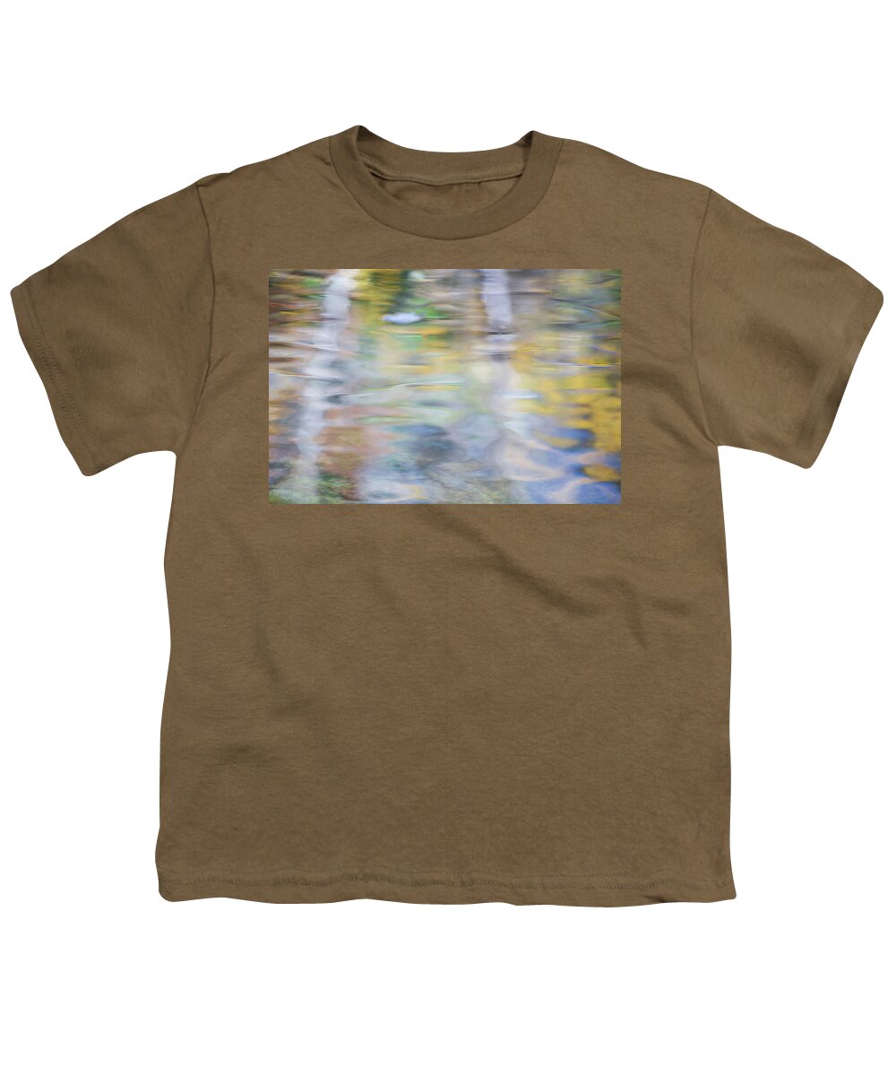 Yosemite Youth T-Shirt featuring the photograph Merced River Reflections 6 by Larry Marshall