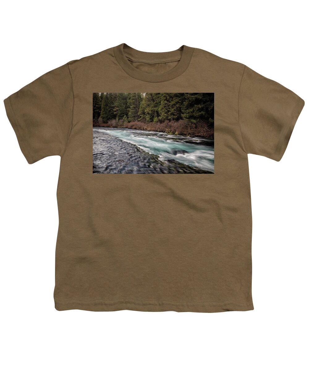 Metolius River Youth T-Shirt featuring the photograph Metolius River near Wizard Falls by Belinda Greb