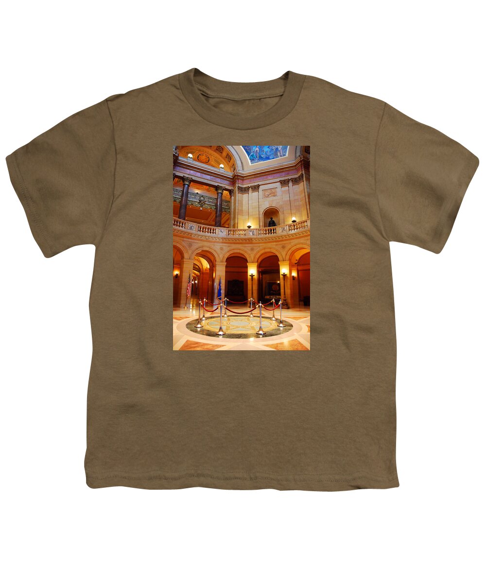 Saint Youth T-Shirt featuring the photograph Minnesota State Capitol Rotunda by James Kirkikis
