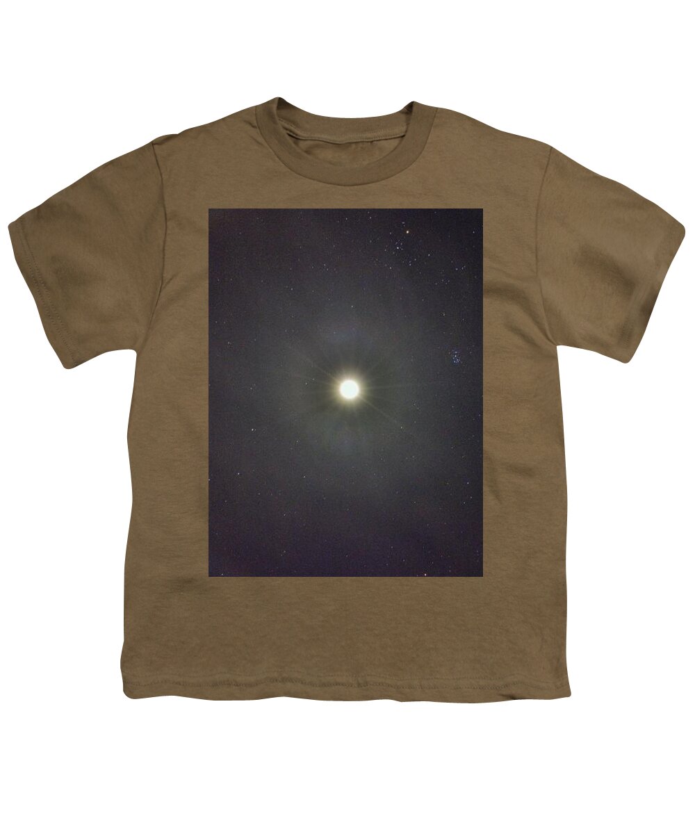 Moon Circle Youth T-Shirt featuring the photograph Moon Circle by Angela J Wright