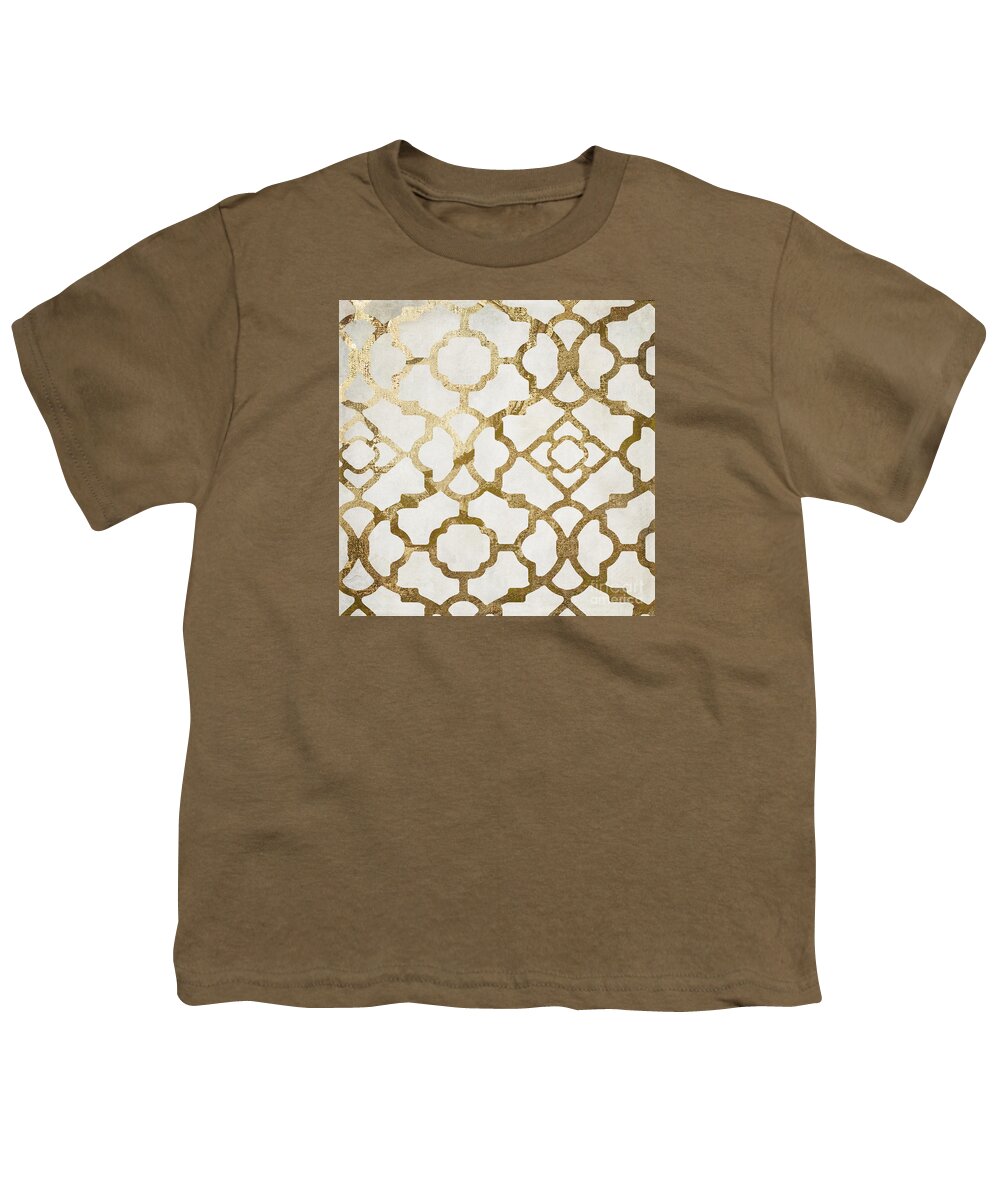 Gold Youth T-Shirt featuring the painting Moroccan Gold I by Mindy Sommers