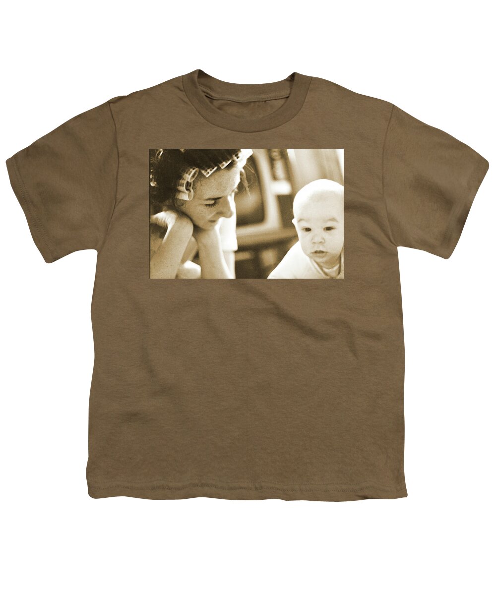 Mother And Child Youth T-Shirt featuring the photograph Mother and Child by Geoff Jewett