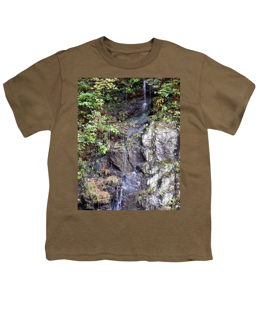 Waterfall Youth T-Shirt featuring the photograph Mountain Spring by Phil Perkins