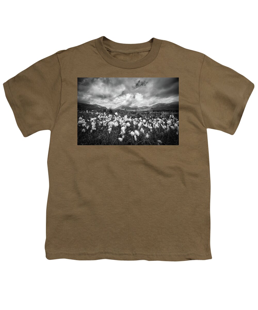 Grass Youth T-Shirt featuring the photograph Mournes Bog Cotton by Nigel R Bell