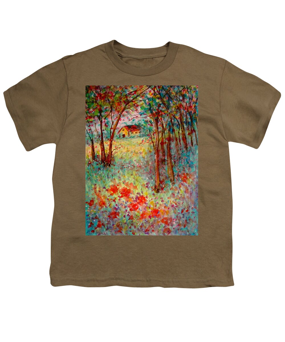 Nature Youth T-Shirt featuring the painting My Heavenly Hideout by Natalie Holland