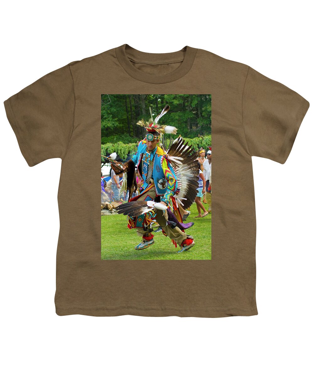 Native American Youth T-Shirt featuring the photograph Native American Dancer by David Freuthal