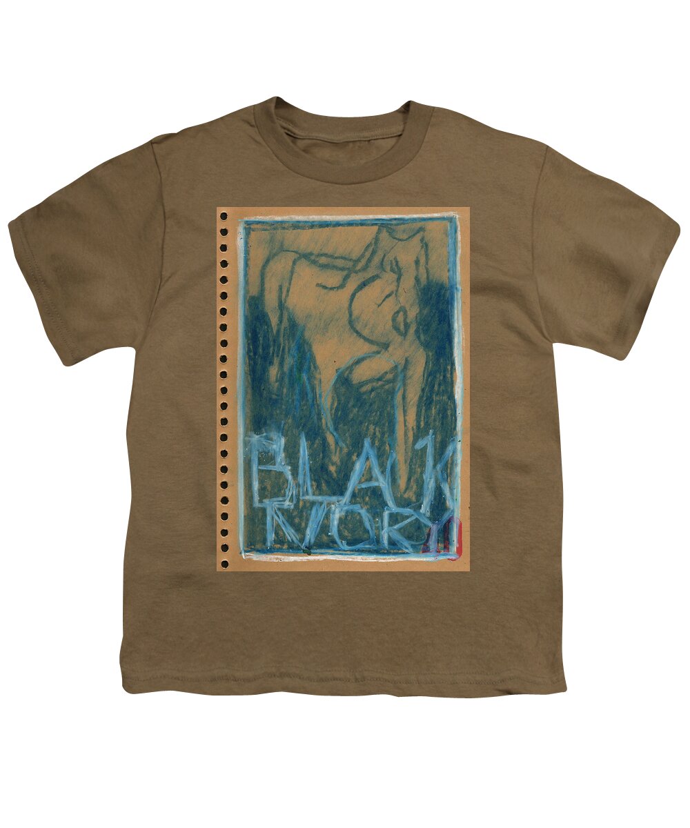 Sketch Youth T-Shirt featuring the drawing Nb1 P79 by Edgeworth Johnstone