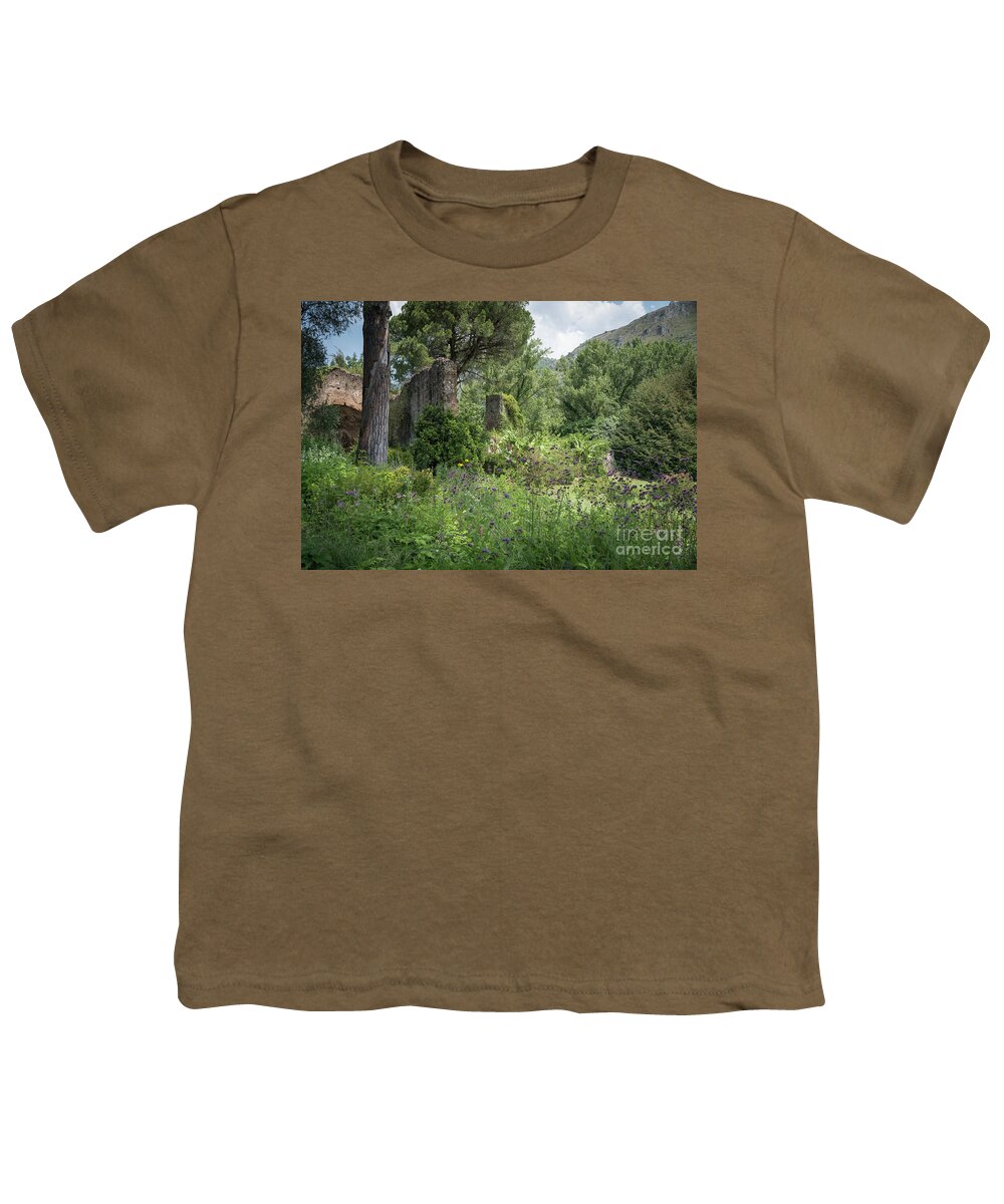 Ninfa Youth T-Shirt featuring the photograph Ninfa Garden, Rome Italy 4 by Perry Rodriguez