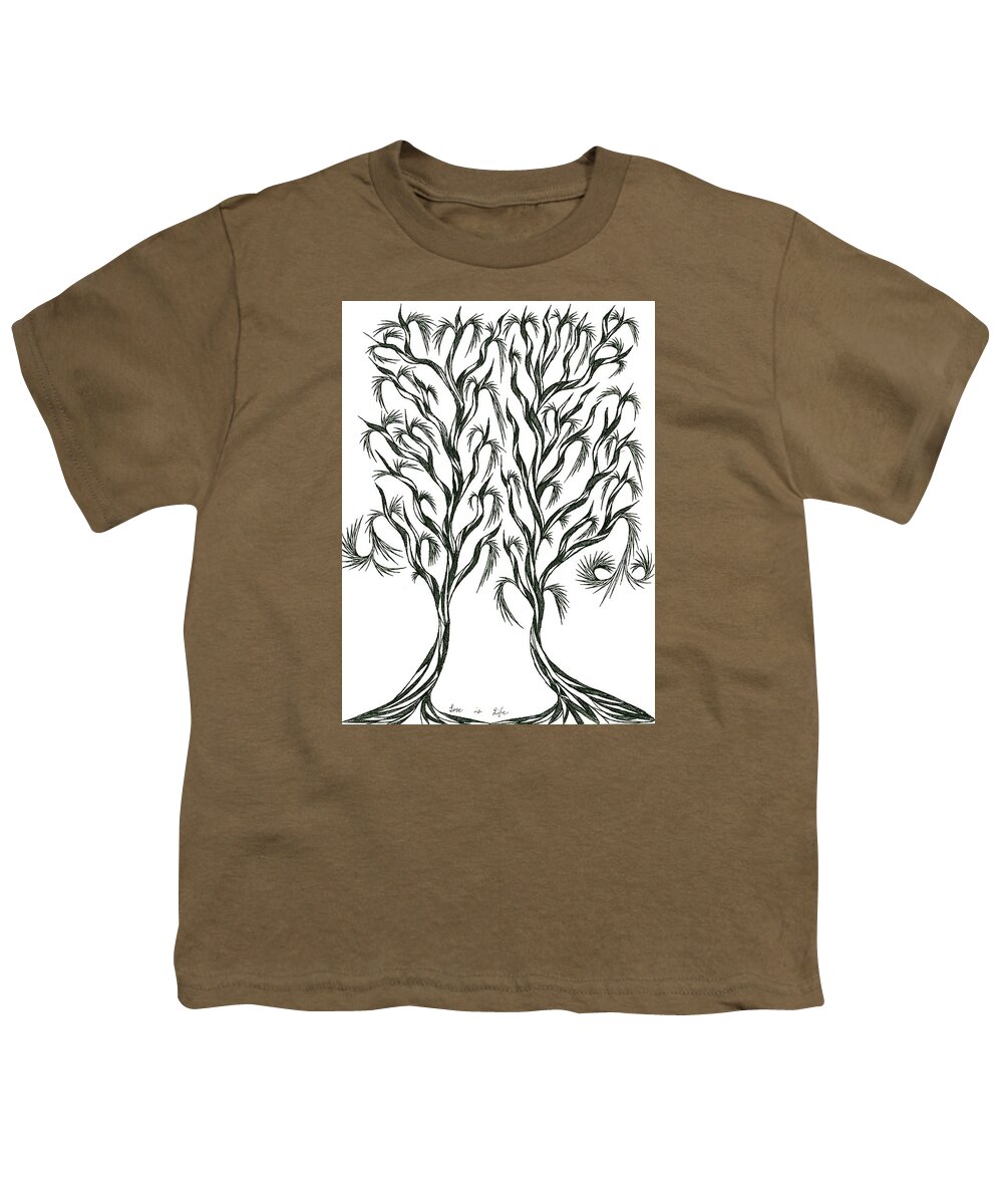 Nature Youth T-Shirt featuring the drawing No 10 by Robert Nickologianis