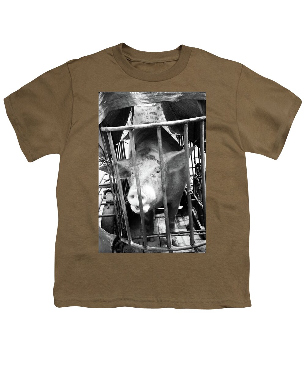 Mati Youth T-Shirt featuring the photograph No More Grunt by Jez C Self