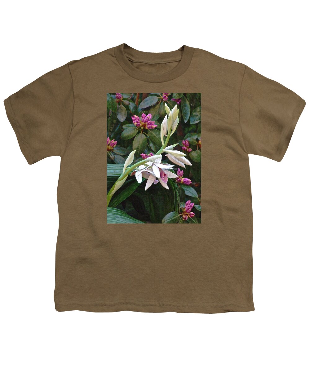  Orchid Youth T-Shirt featuring the photograph Nun Orchid by Janis Senungetuk