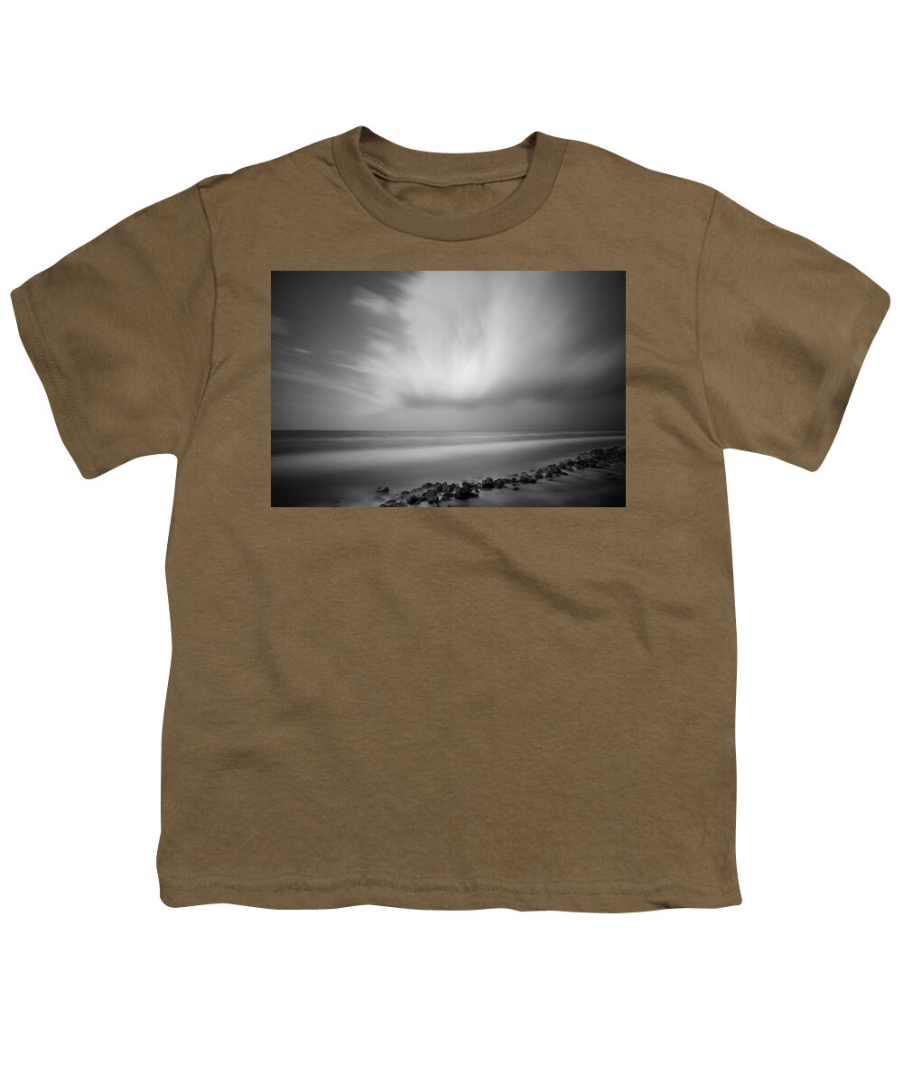 Long Exposure Youth T-Shirt featuring the photograph Ocean and Clouds by Todd Aaron