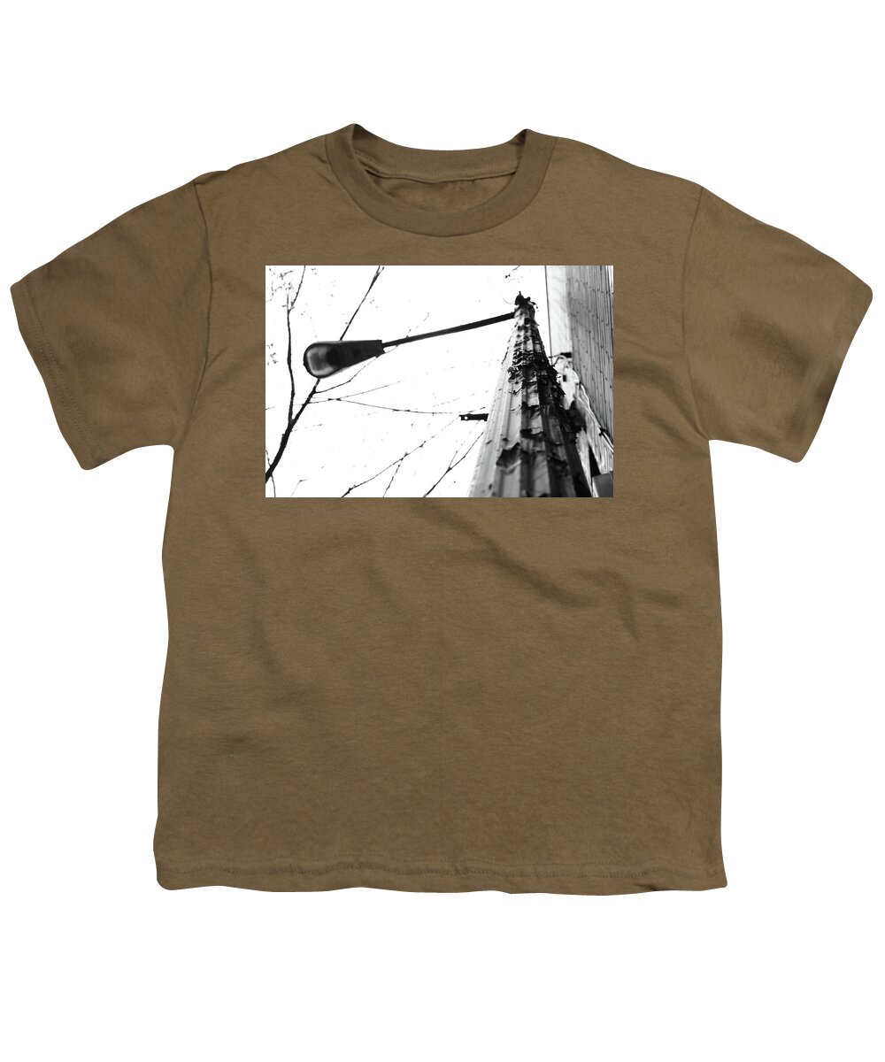 Black Youth T-Shirt featuring the photograph Old Post by Kreddible Trout