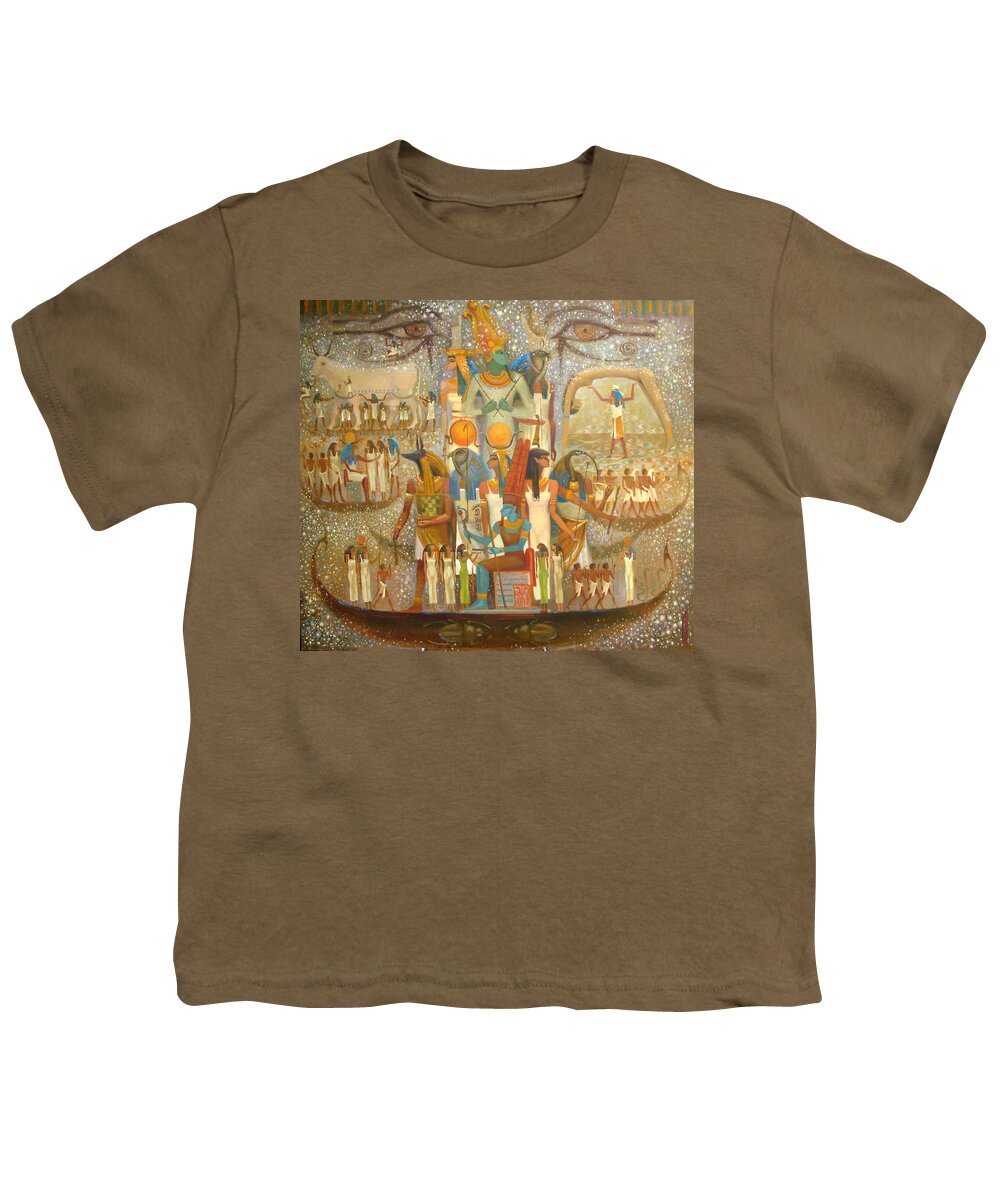 Osiris Youth T-Shirt featuring the painting Osiris by Valentina Kondrashova