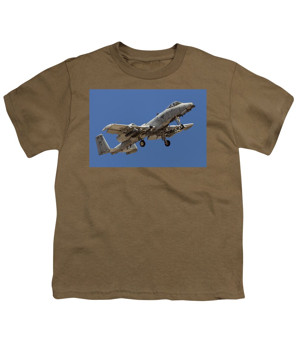 A-10 Youth T-Shirt featuring the photograph Overhead Hog by Jay Beckman