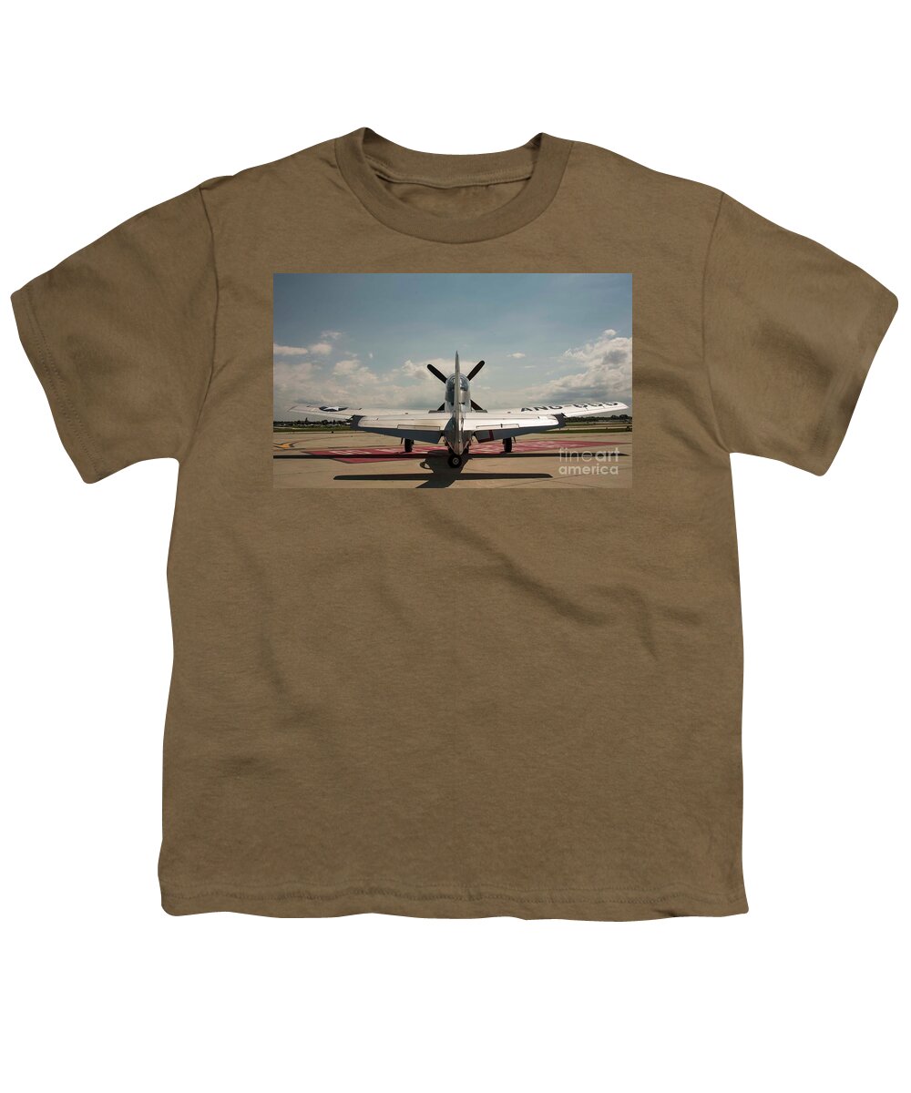 Mustang Youth T-Shirt featuring the photograph P-51 Mustang by David Bearden