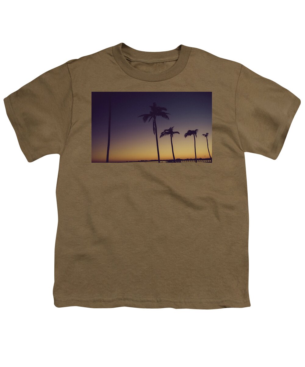 Vacation Youth T-Shirt featuring the photograph Palm Trees in the Morning Light by Anthony Doudt