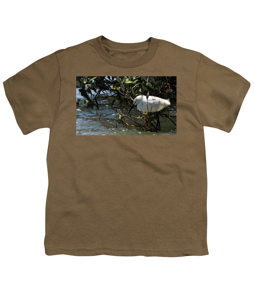 Egret Youth T-Shirt featuring the photograph Patients by Bradley Dever