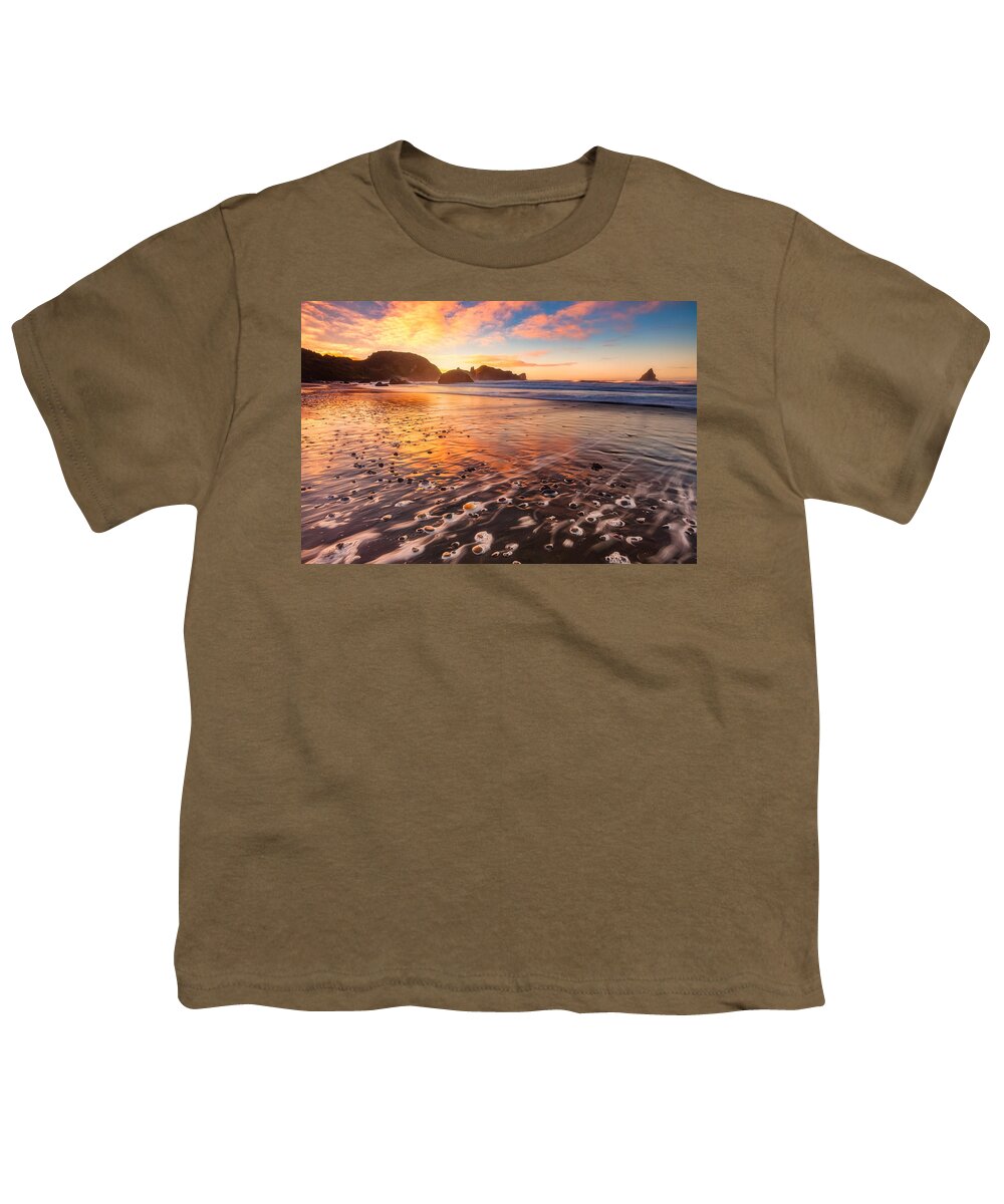 Sunrise Youth T-Shirt featuring the photograph Pebble Beach by Darren White