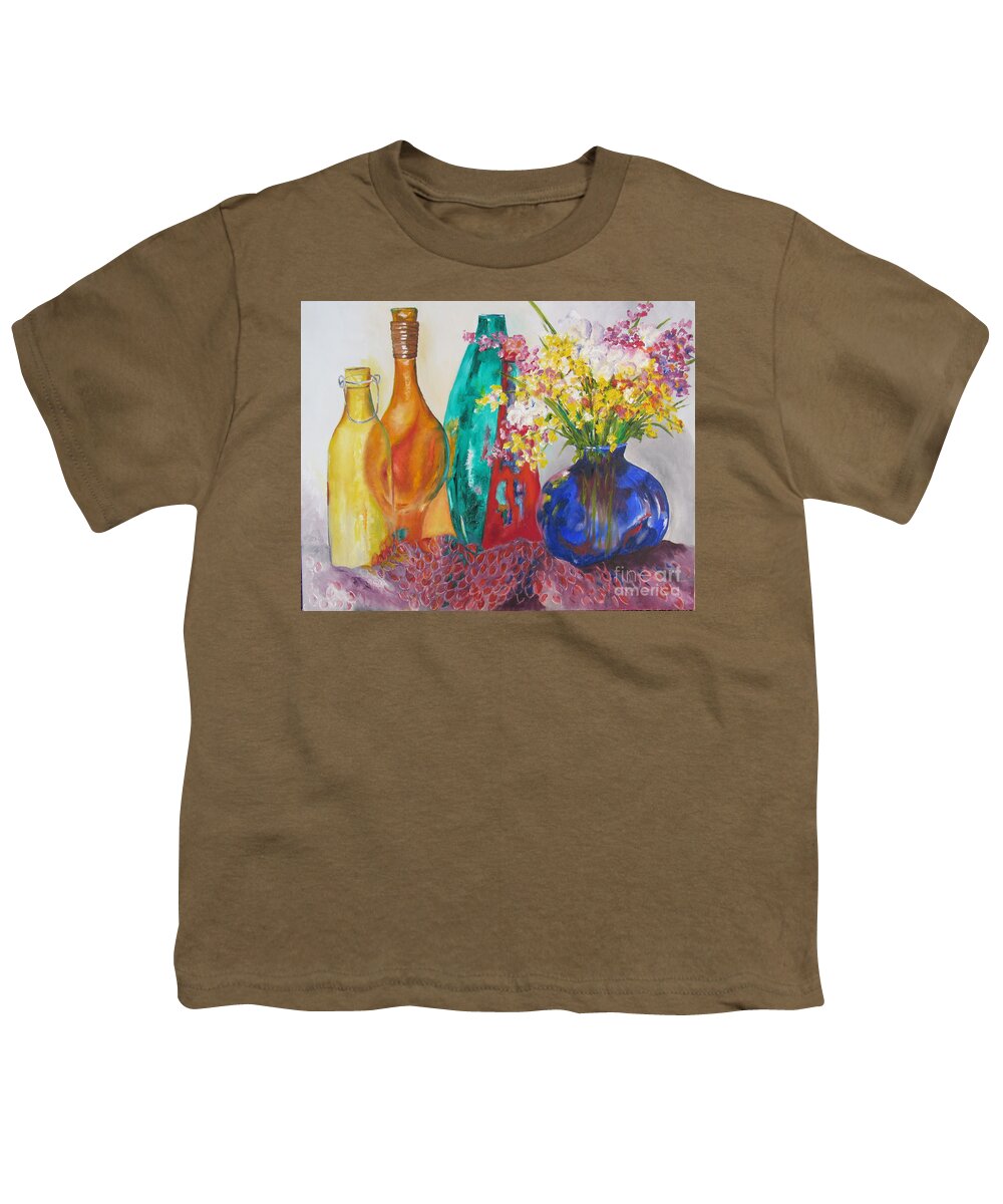 Still Life Youth T-Shirt featuring the painting Pentallegro, the Happy Five by Lisa Boyd