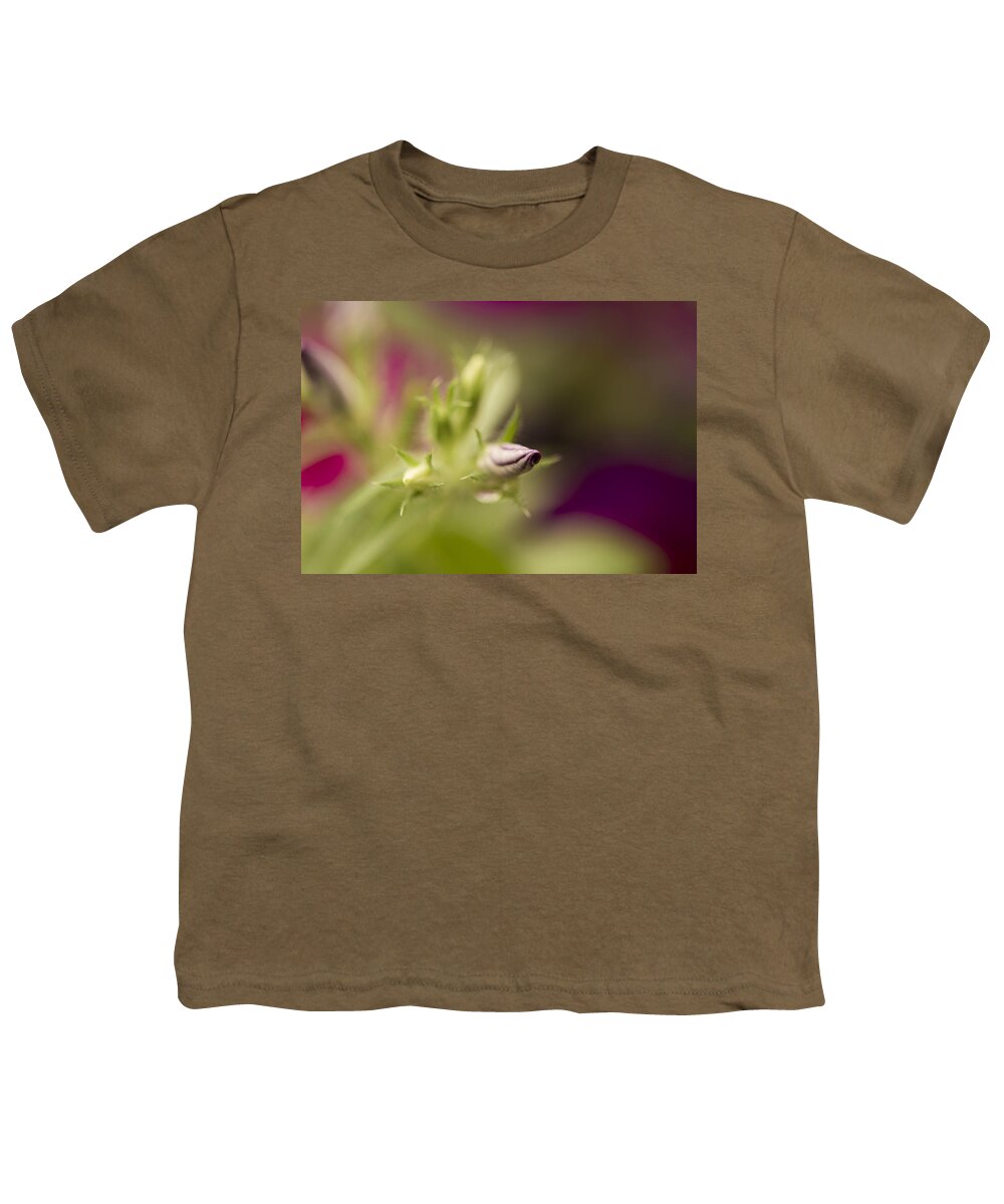 Phloxy Lady Bud Youth T-Shirt featuring the photograph Phloxy Lady Bud by Tracy Winter