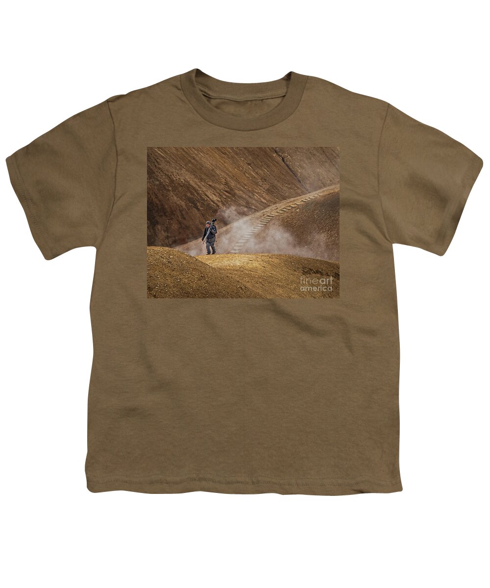 Iceland Youth T-Shirt featuring the photograph Photographers searching for composition V by Izet Kapetanovic