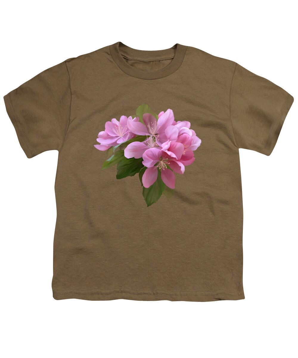  Floral Youth T-Shirt featuring the painting Pink blossoms by Ivana Westin