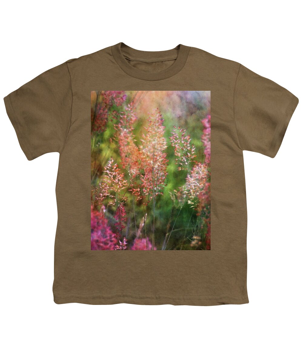 Impressionist Youth T-Shirt featuring the photograph Pink Tails 4242 IDP_2 by Steven Ward