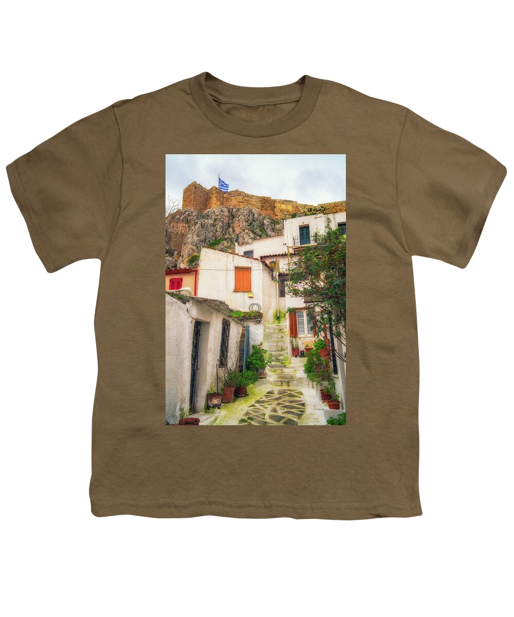 Alleyway Youth T-Shirt featuring the photograph Plaka by James Billings