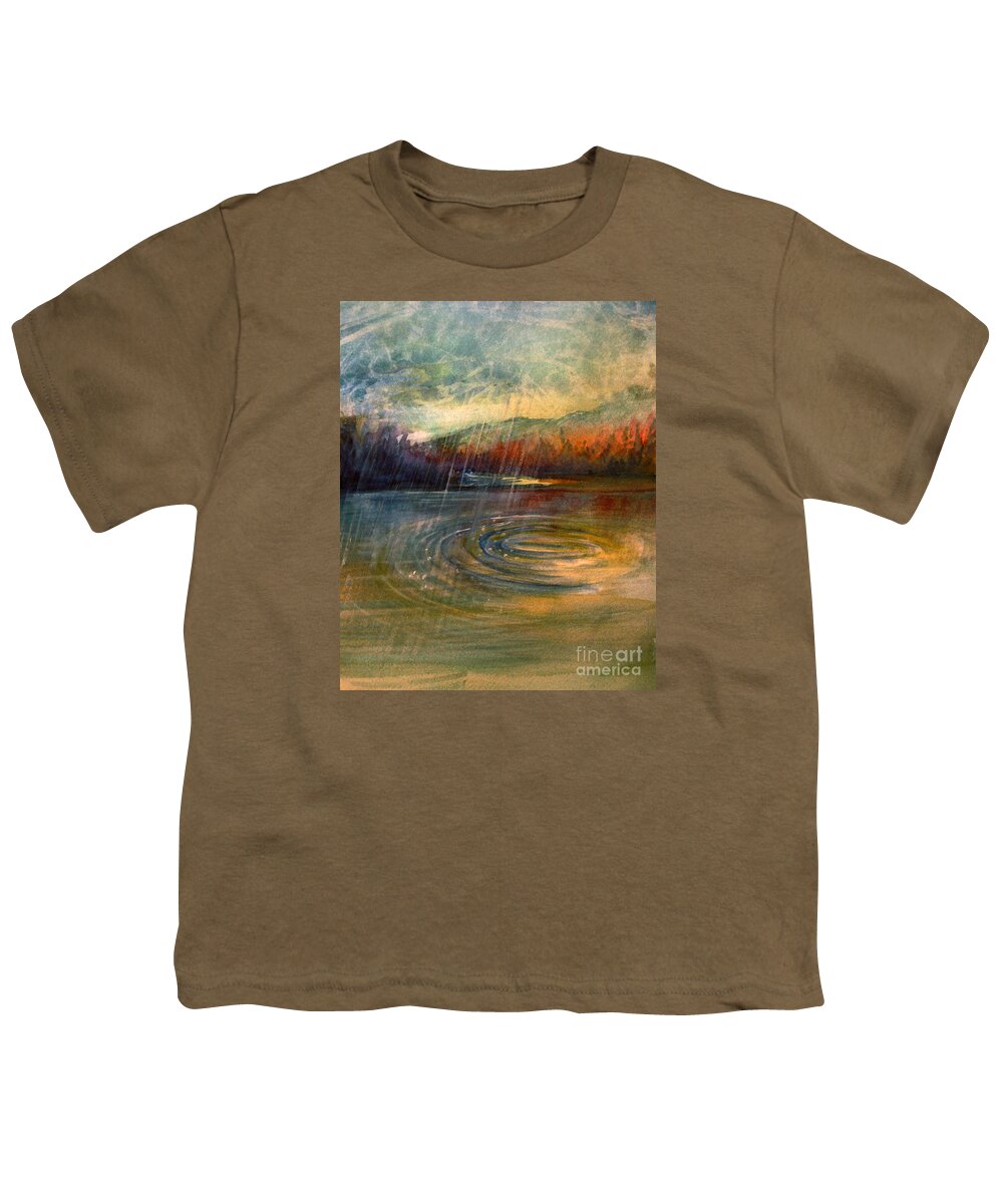 Rain Youth T-Shirt featuring the painting Rain by Allison Ashton