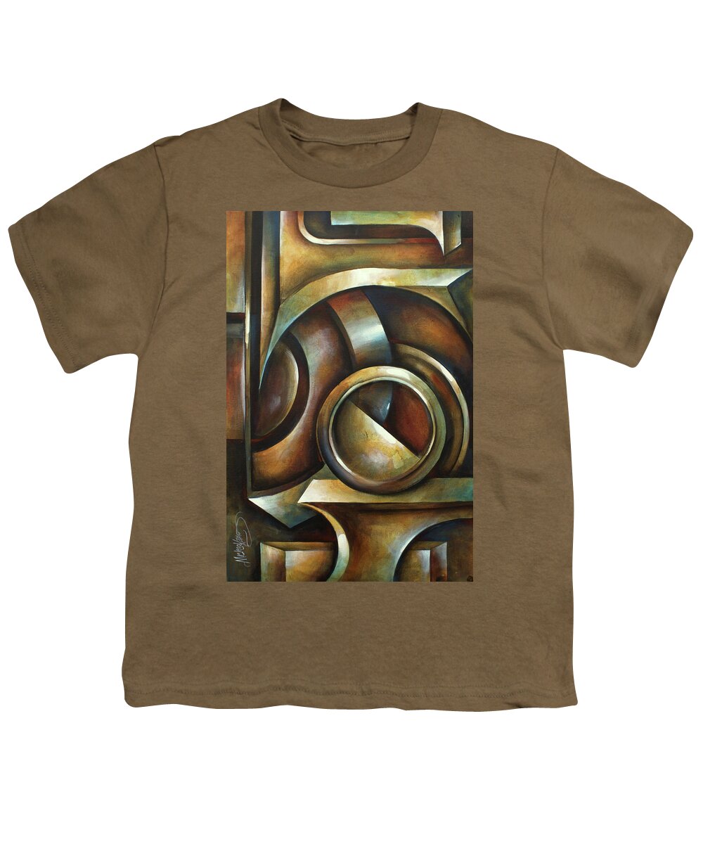 Shapes Youth T-Shirt featuring the painting Random Containment by Michael Lang