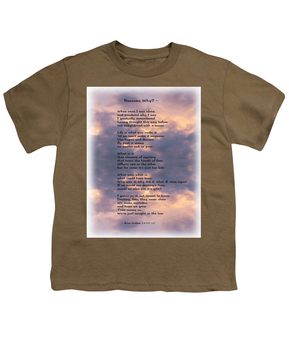 2d Youth T-Shirt featuring the mixed media Reasons Why by Brian Wallace