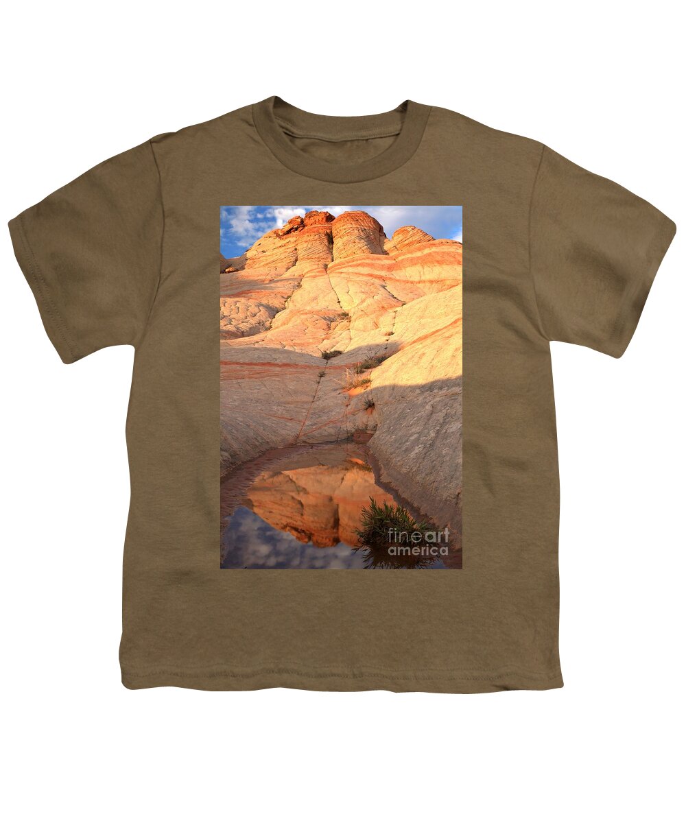 Yant Flat Youth T-Shirt featuring the photograph Red Rock Forest Reflections by Adam Jewell