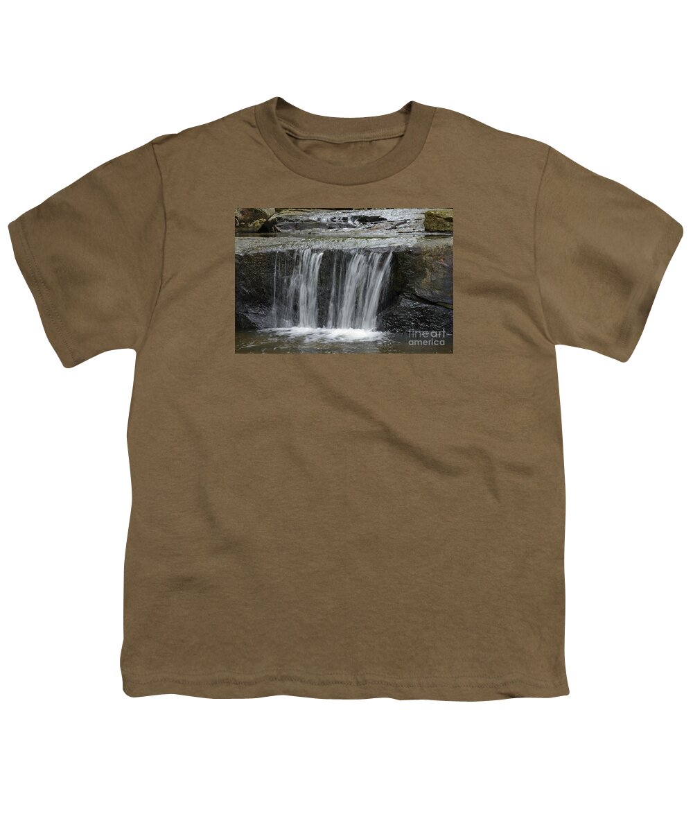 Shavers Fork Youth T-Shirt featuring the photograph Red Run Waterfall by Randy Bodkins