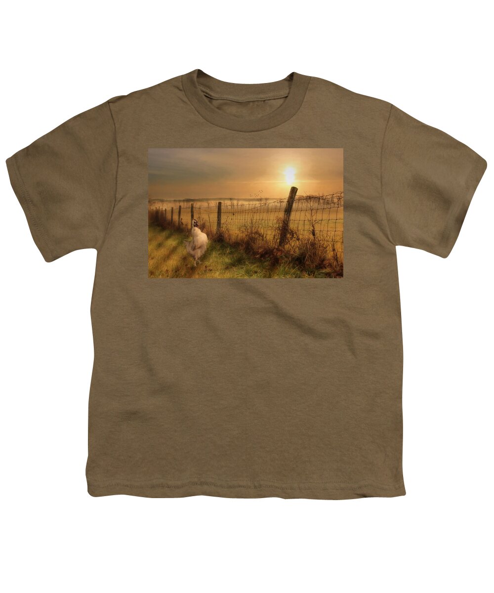 Rooster Youth T-Shirt featuring the photograph Rise and Shine by Lori Deiter